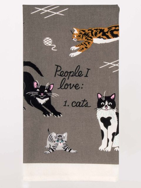 Image of People I Love: Cats Dish Towel